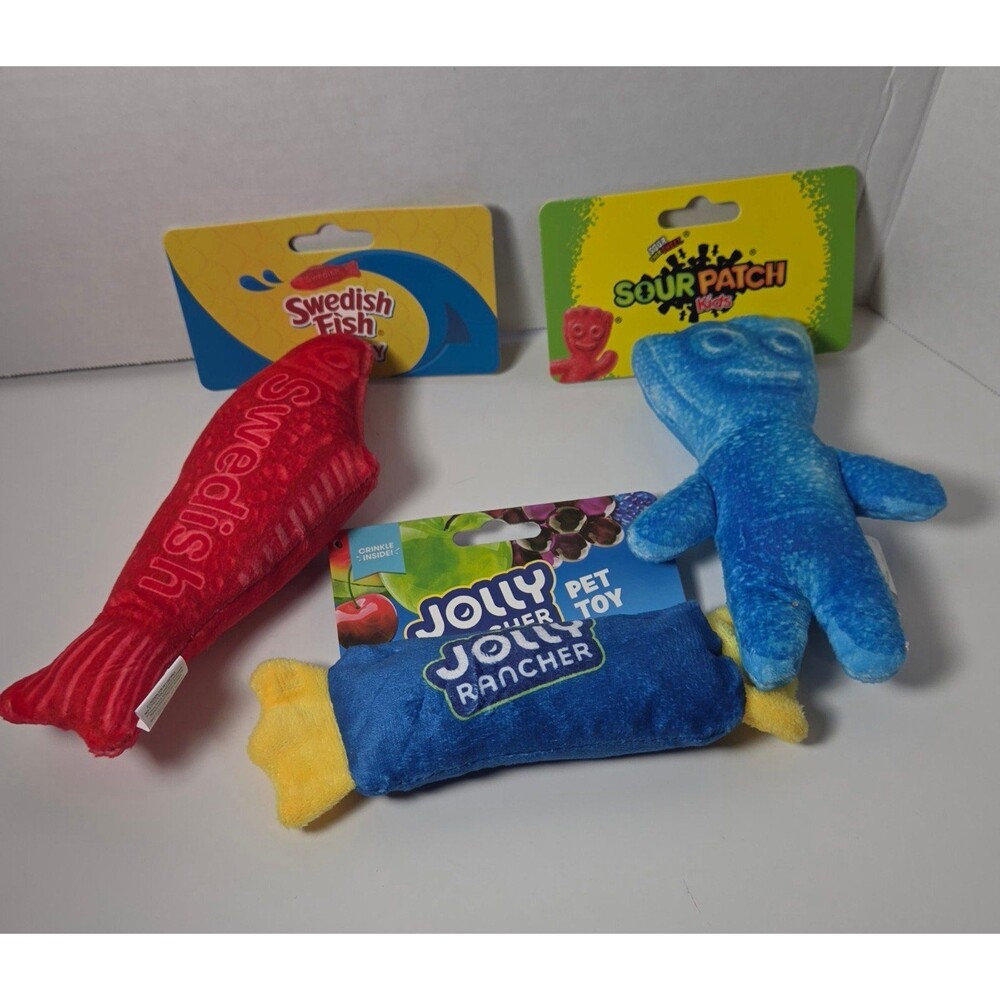 Candy themed dog toys